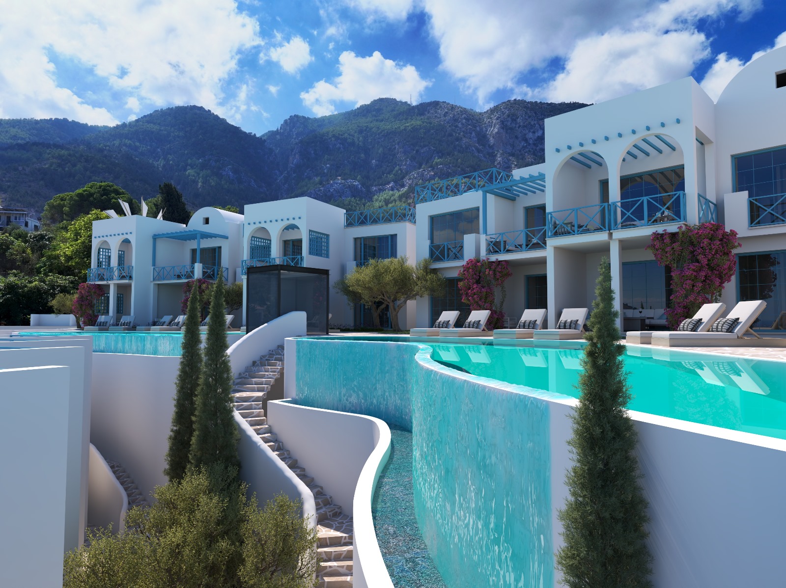 Santorini Lapta project by Limitless Real Estate in North Cyprus